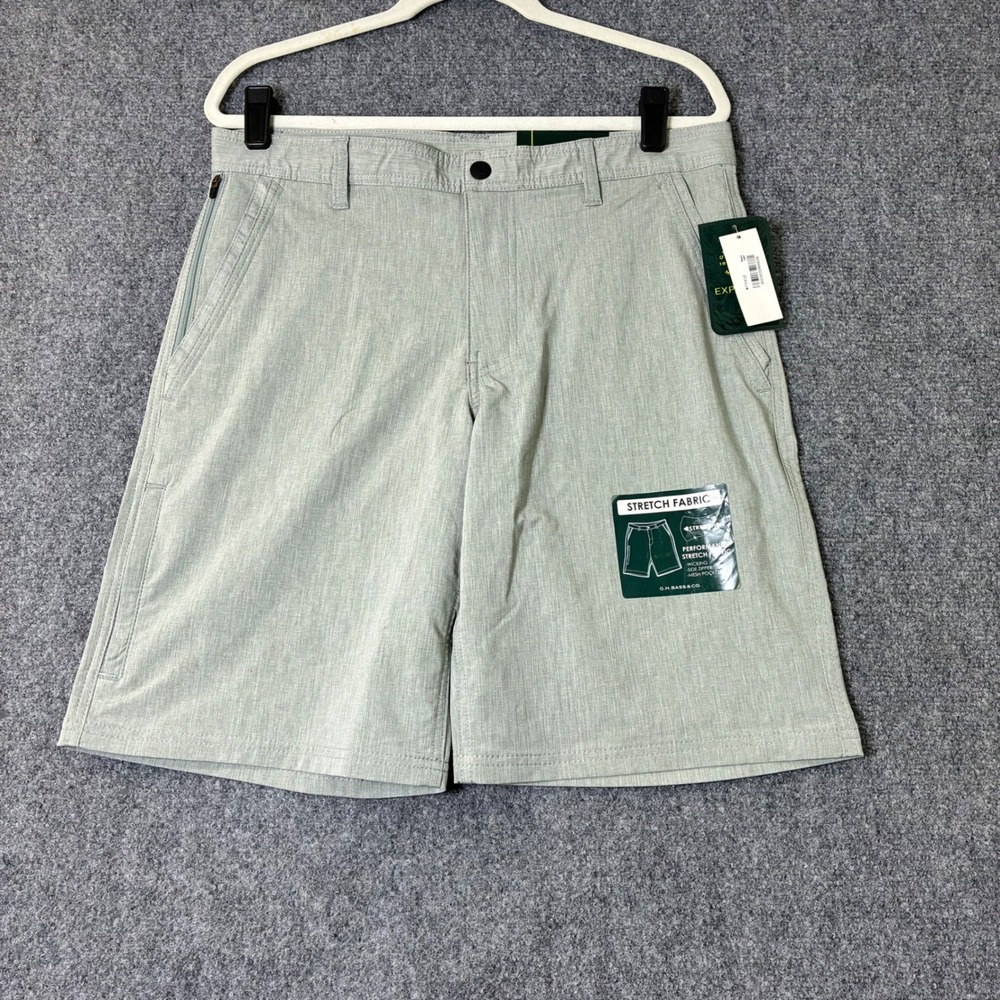 NWT G.H. Bass Explorer Hybrid Stretch Fabric Shorts,‎ Performance, Size 32/10